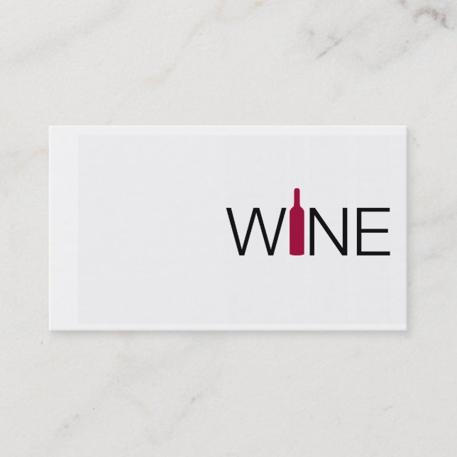 Simple Wine Business Card (Front)