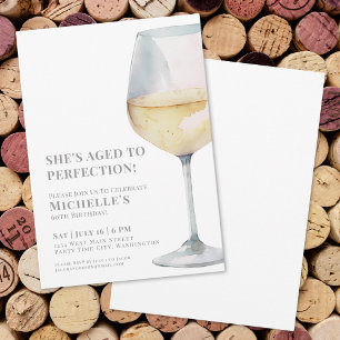 Simple Wine Sixty 60th Birthday Party Invitation