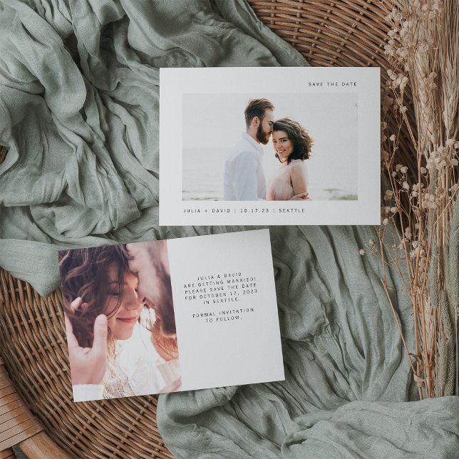 Simple Wishes | Two Photo Wedding Save The Date (Creator Uploaded)