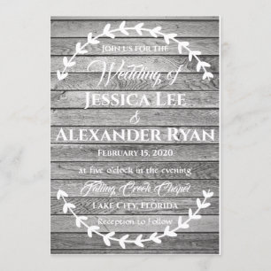 Simple Wood Background Invitation