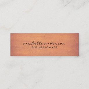 Simple   Wood Texture Mini Business Card