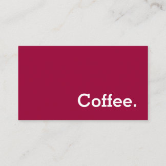 Simple Word Colour Back Loyalty Coffee Punch-Card