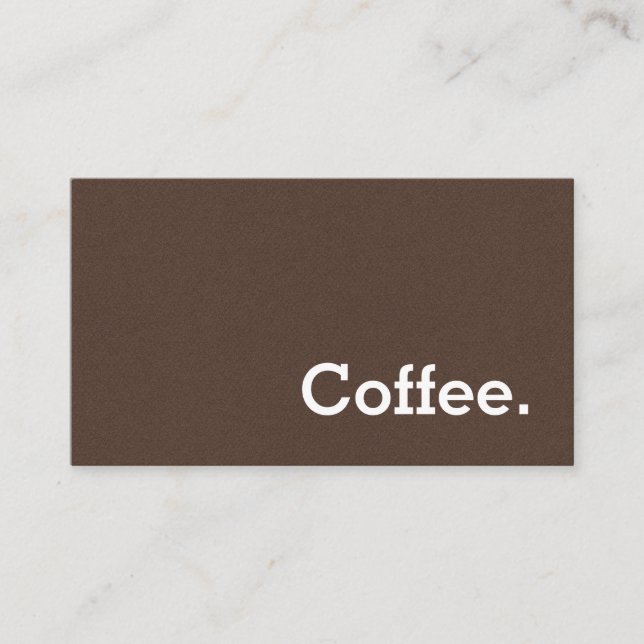 Simple Word Dark Loyalty Coffee Punch-Card Brown Card (Front)