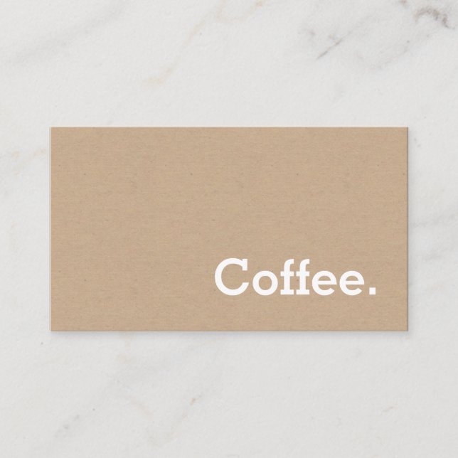 Simple Word Minima Loyalty Coffee Punch-Card Craft (Front)