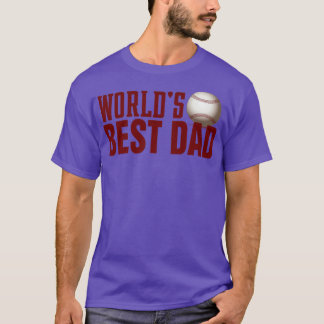 Simple Worlds Best Dad Typography Baseball T-Shirt