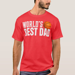 Simple Worlds Best Dad Typography Basketball T-Shirt
