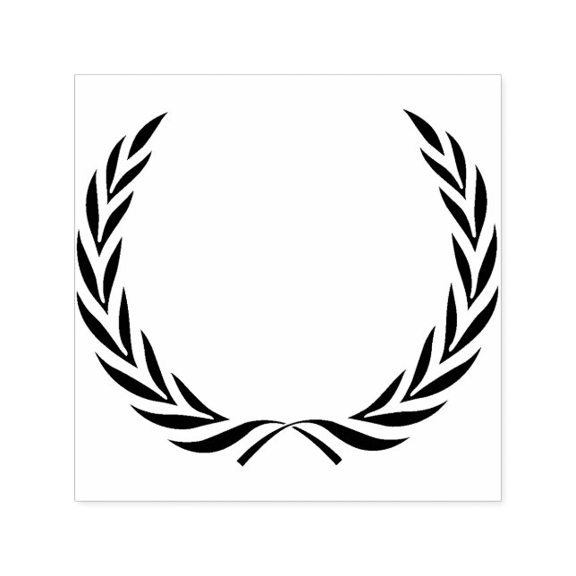 Simple Wreath Silhouette Self-inking Stamp (Design)