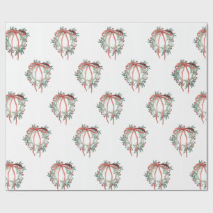 Simple Wreath Wrapping Paper