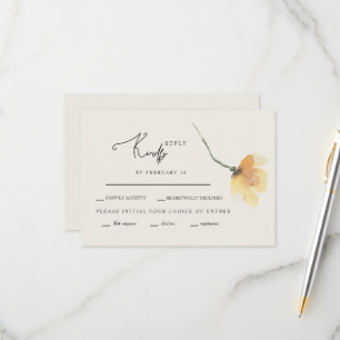 Simple Yellow Floral Stem Cream RSVP