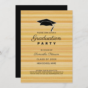 Simple Yellow Lines  Invitation