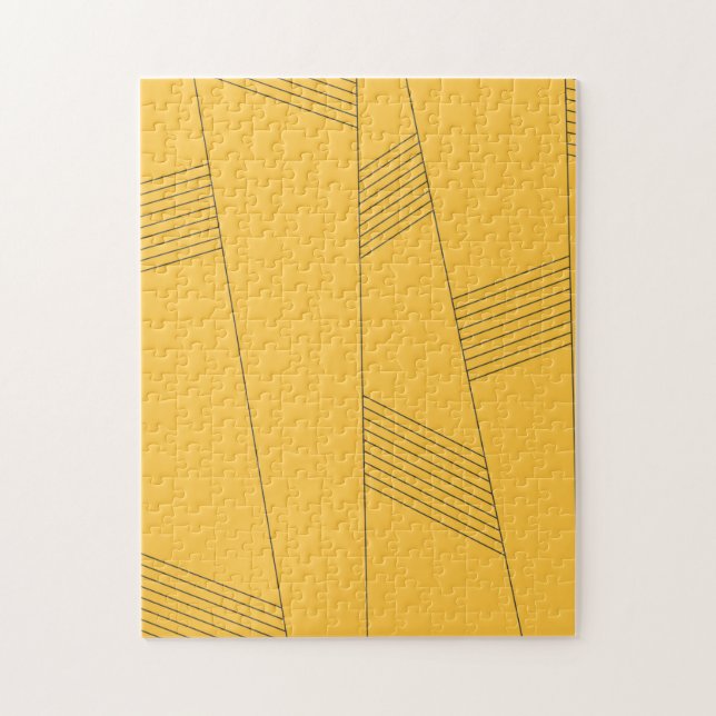 Simple, yellow, modern abstract graphic design jigsaw puzzle (Vertical)