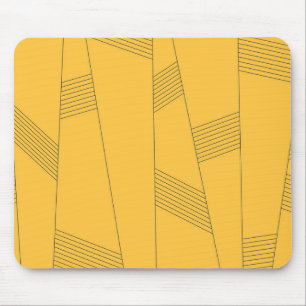 Simple, yellow, modern abstract graphic design mouse pad