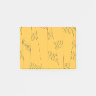 Simple, yellow, modern abstract graphic design post-it notes