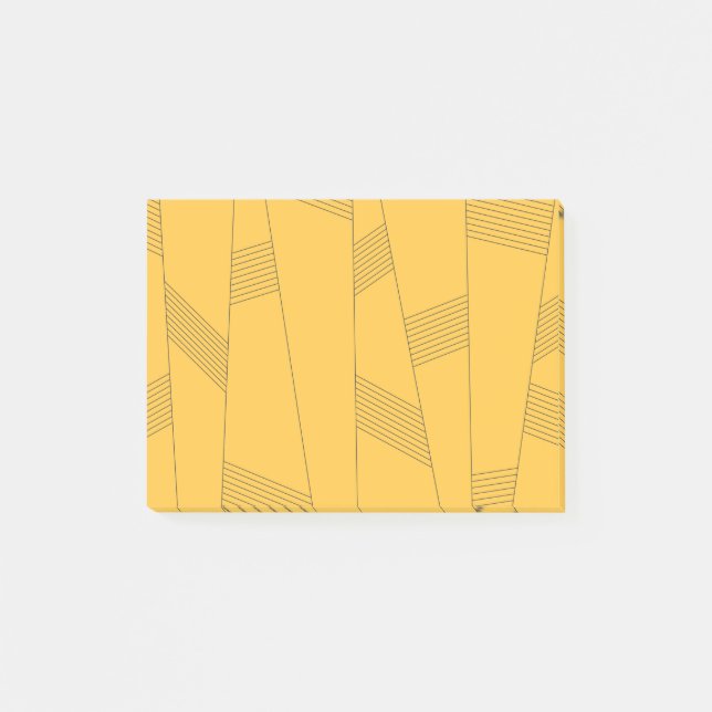 Simple, yellow, modern abstract graphic design post-it notes (Front)