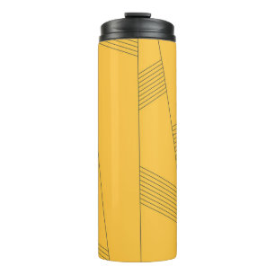 Simple, yellow, modern abstract graphic design thermal tumbler