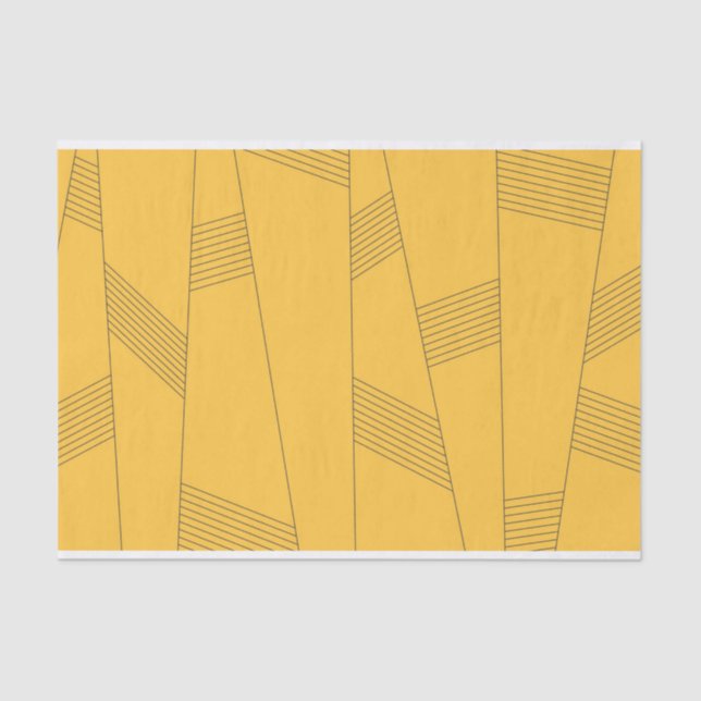 Simple, yellow, modern abstract graphic design tissue paper (Front)