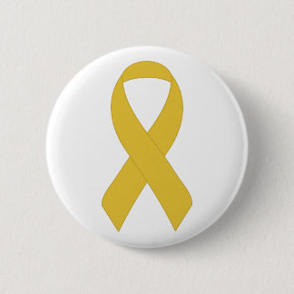 Simple Yellow Ribbon 6 Cm Round Badge