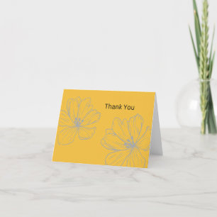 Simple Yellow Thank You Card