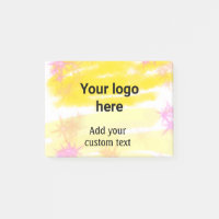 Simple yellow watercolor add your logo custom text