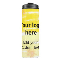 Simple yellow watercolor add your logo custom text