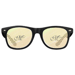 simple yellow watercolor lines add your monogram retro sunglasses