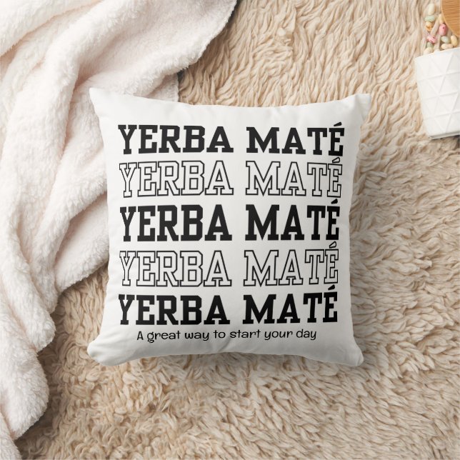 Simple YERBE MATE Motivational Custom Text Cushion (Blanket)