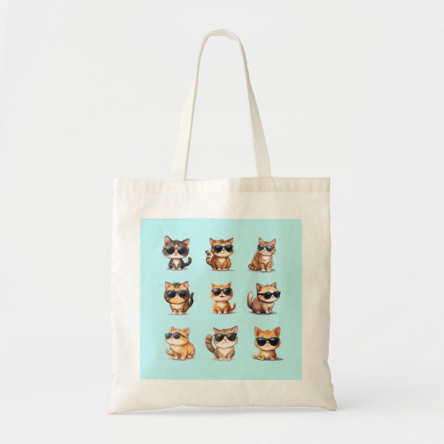 Simple Yet Beautiful Cat Design Tote Bag (Front)