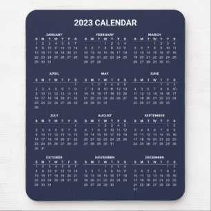 Simple Yet Elegant 2023 Calendar Mousepad