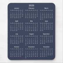 Simple Yet Elegant 2025 Calendar | Mousepad