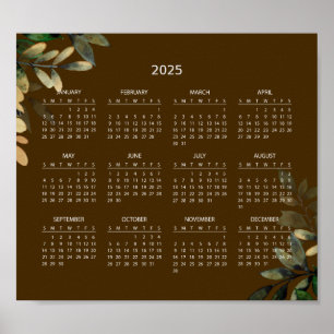 Simple Yet Elegant 2025 Calendar    Poster