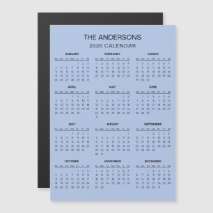 Simple Yet Elegant 2026 Calendar   Magnet