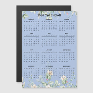 Simple Yet Elegant Floral 2026 Calendar    Magnet