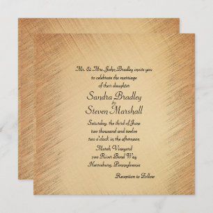 Simple Yet Elegant Rustic Wedding Invitation