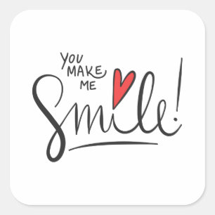 Simple yet Pretty You Make Me Smile Sticker Seal