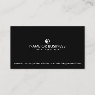 simple yin yang business card