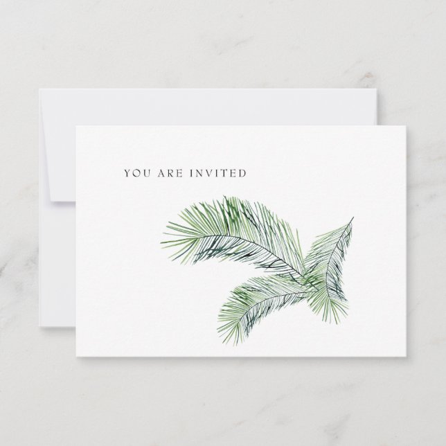 Simple You are Invited Tropical Wedding Website Invitation (Front)