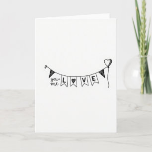 Simple You Me Love Card