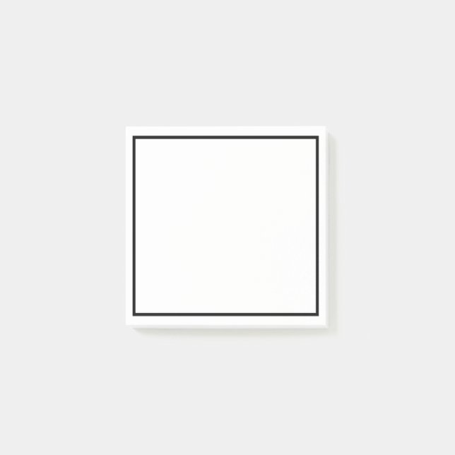 SIMPLE YOUR CUSTOM TEXT MONOGRAM POST-IT NOTES (Front)