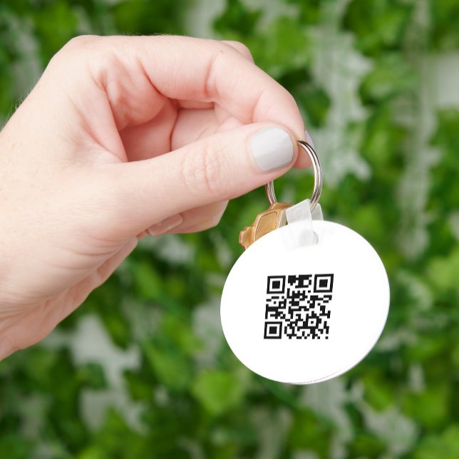 Simple Your Logo and QR code goes here Custom Key Ring (Creator Uploaded)