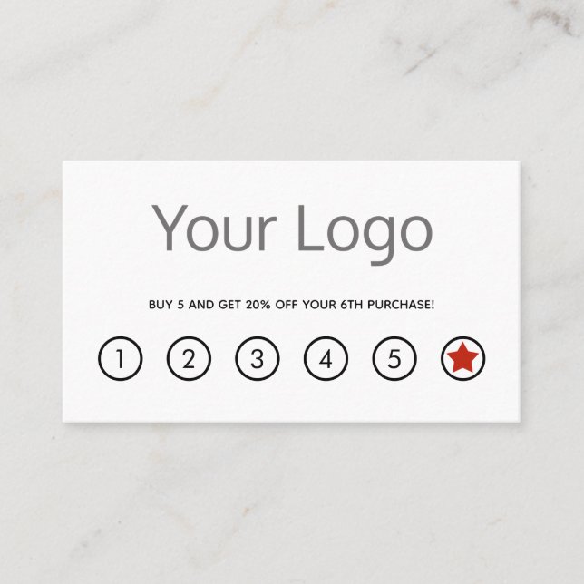 Simple Your Logo Loyalty Card (Front)