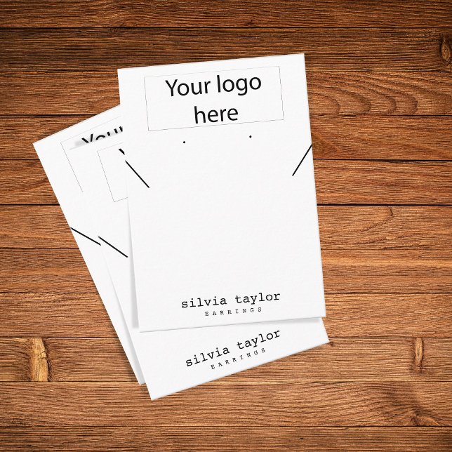 Simple  Your logo necklace earring display card (Creator Uploaded)
