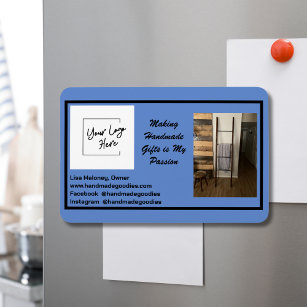 Simple Your Photo Custom Crafter Business Card Magnet