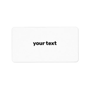 simple your text here custom label