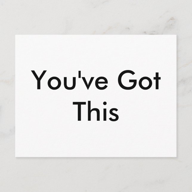 Simple You've Got This: Inspiring, Pep-Talk Postcard (Front)