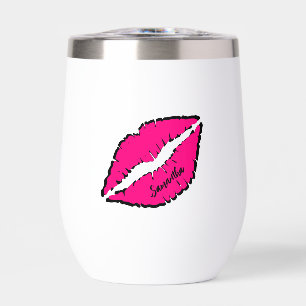 Simple Zebra with Pink Lips Personalised