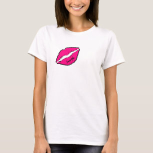 Simple Zebra with Pink Lips Personalized T-Shirt