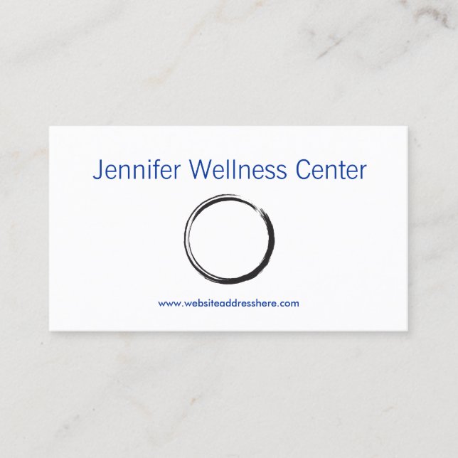 Simple Zen Circle Business Card (Front)
