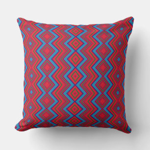 Simple zig-zag pattern in red colour cushion