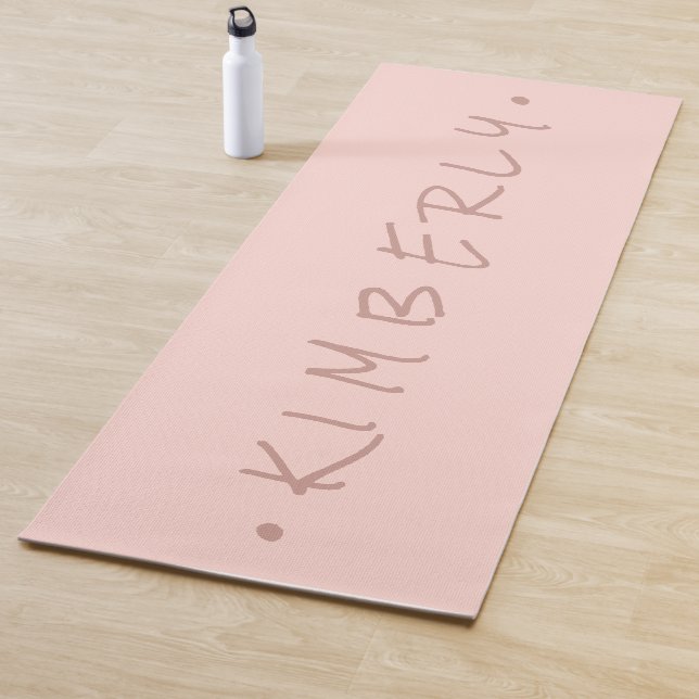 SimpleCasual Handwriting Name Mauve Pink Yoga Mat (In Situ)