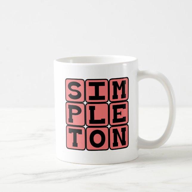 Simpleton, Basic Person Coffee Mug (Right)
